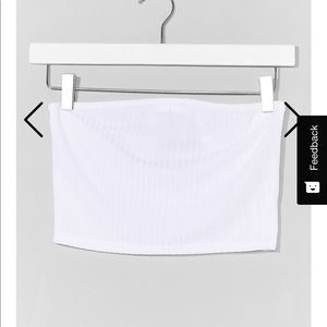 Nastygal white crop top s/m